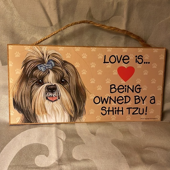 Shihtzu dog tote & wooden sign - Picture 10 of 13